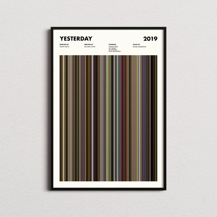 Yesterday Movie Barcode Poster