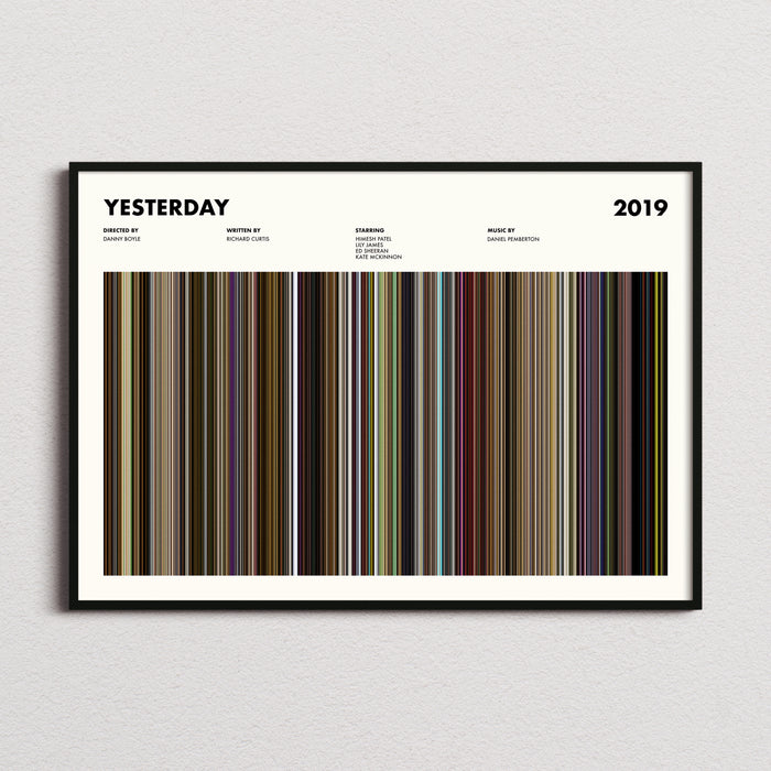 Yesterday Movie Barcode Poster