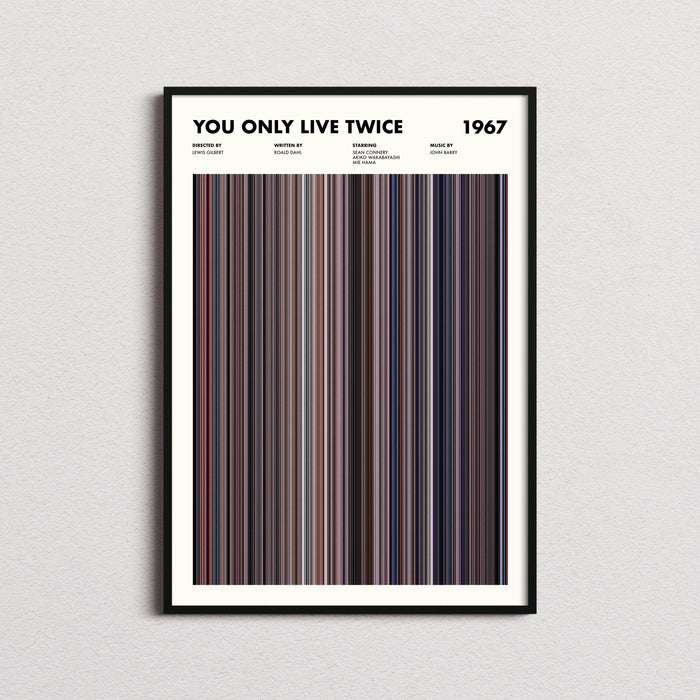 You Only Live Twice Movie Barcode Poster