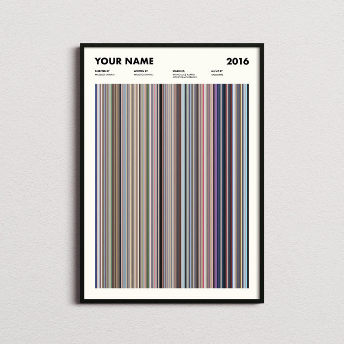 Your Name Movie Barcode Movie Barcode Poster