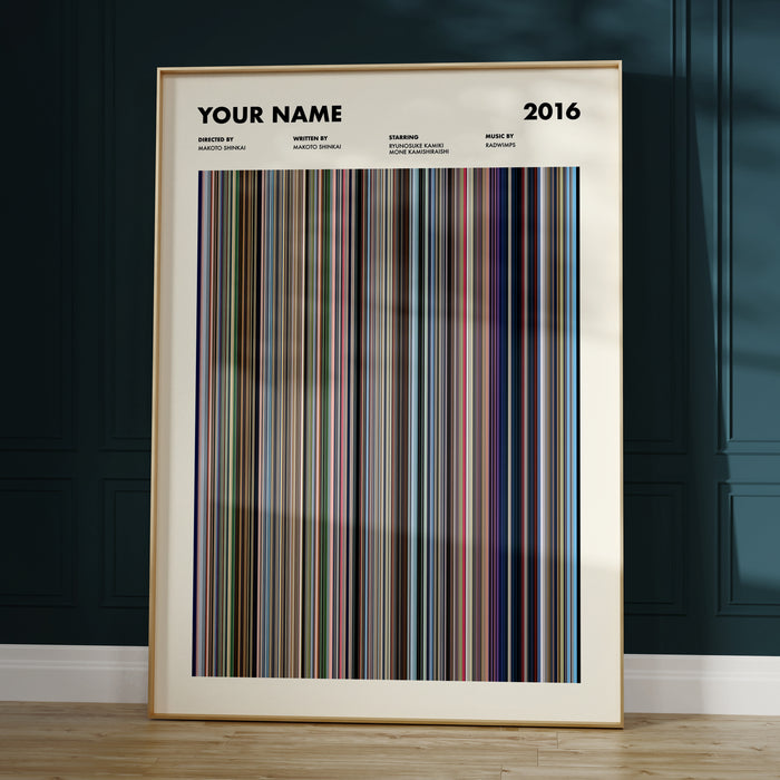Your Name Movie Barcode Movie Barcode Poster