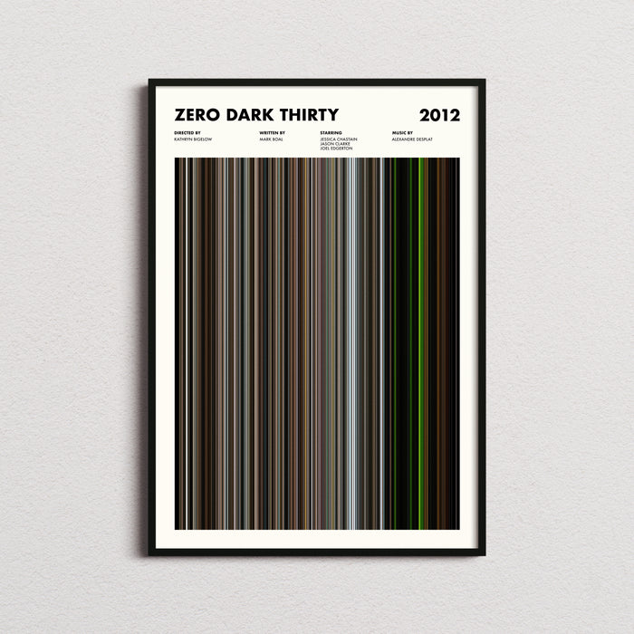 Zero Dark Thirty Movie Barcode Poster