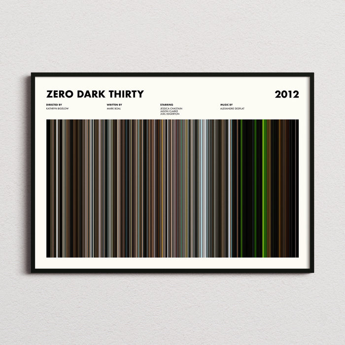 Zero Dark Thirty Movie Barcode Poster
